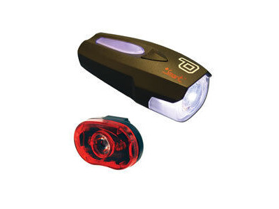 SMART  Polaris 7 Lux Front with 1/2 Watt Rear Light Set Black