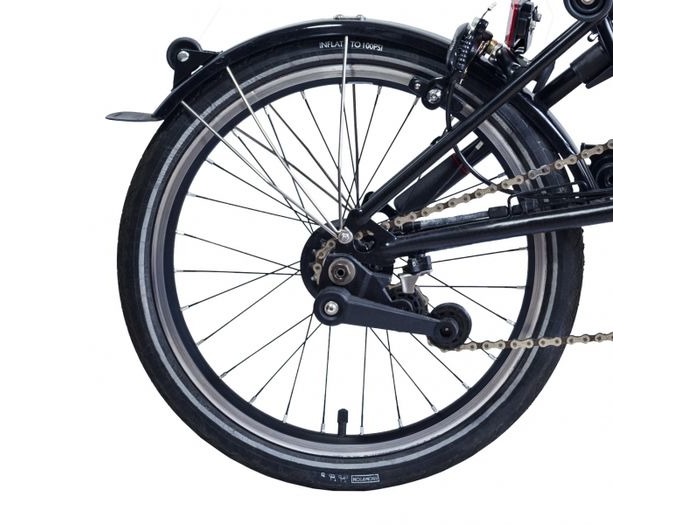 BROMPTON Black Edition 3 speed rear wheel with Brompton Wide Range hub click to zoom image