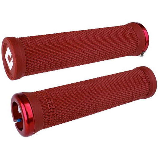 ODI Ruffian v2.1 MTB Lock On Grips 135mm - Dark Red click to zoom image