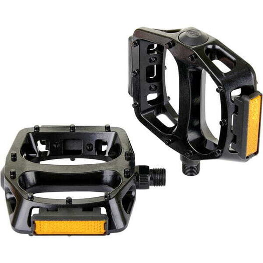 M-PART Essential Alloy platform pedals with moulded pins, 9/16 inch thread click to zoom image