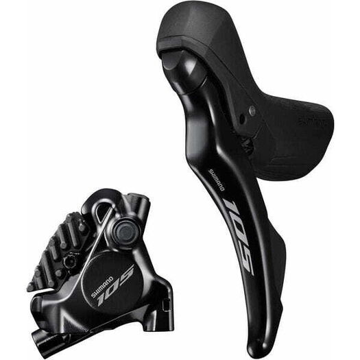 SHIMANO ST-R7120 105 hydraulic disc STI set, flat mount calliper, left rear, black click to zoom image