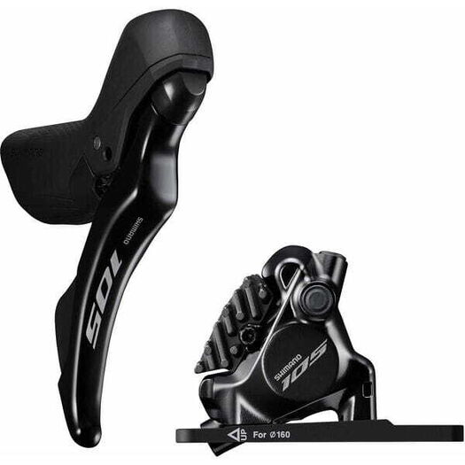 SHIMANO ST-R7120 105 hydraulic disc STI set, flat mount calliper, right front, black click to zoom image