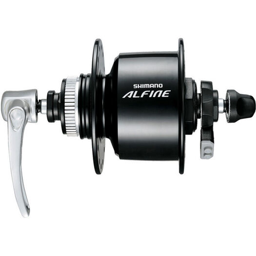 SHIMANO DH-S501 Alfine, 6v 3w, Centre-Lock disc, 32h, Q/R, black click to zoom image