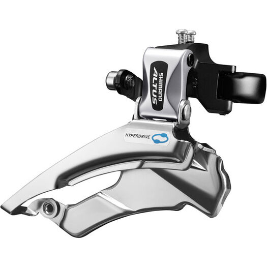 SHIMANO FD-M313 Altus hybrid front derailleur, conventional swing, dual-pull, multi fit click to zoom image