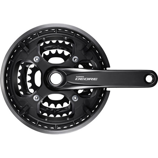 SHIMANO FC-T6010 Deore 10-speed chainset, 48/36/26T, with chainguard, black, 175mm click to zoom image