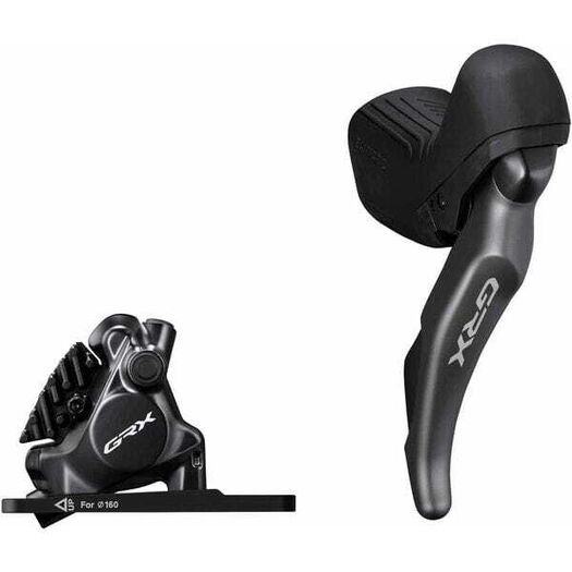 SHIMANO ST-RX820 GRX 12-speed STI bled with BR-RX820 flat mount calliper, right front click to zoom image