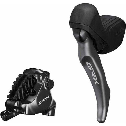 SHIMANO BL-RX820 GRX hydraulic disc brake lever bled with BR-RX820 calliper, left rear click to zoom image