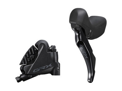 SHIMANO ST-RX400 GRX 2-speed STI bled with BR-RX400 flat mount calliper, left rear 