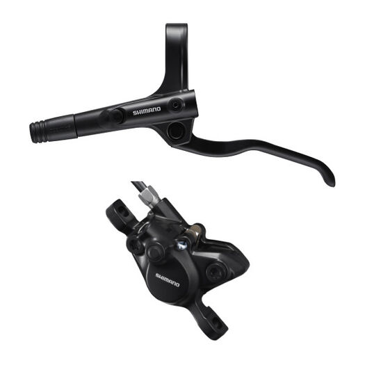 SHIMANO BR-MT200 / BL-MT200 bled brake lever/post mount calliper, black, rear left click to zoom image