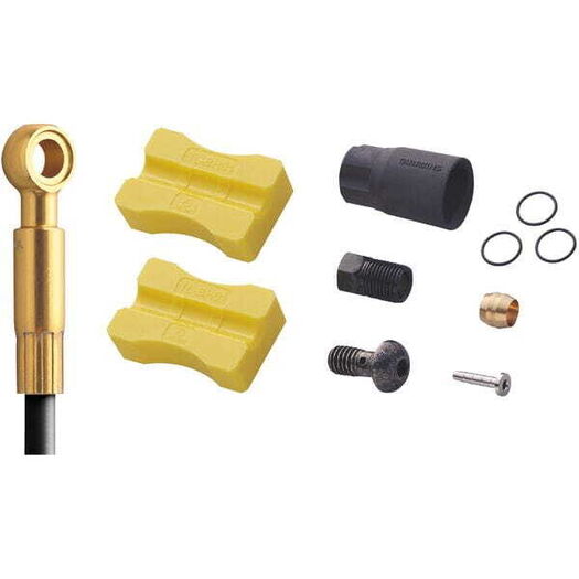 SHIMANO SM-BH90 hose for Saint M820 long banjo, front, 1000mm, black/gold click to zoom image