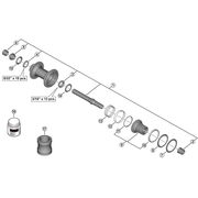 SHIMANO SPRE FHM7130-B complete hub axle 157mm