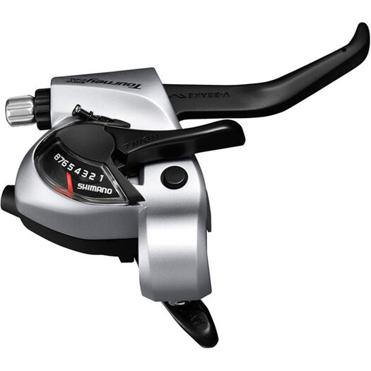 SHIMANO ST-TX800 Tourney TX STI lever, 8-speed, silver, right hand click to zoom image