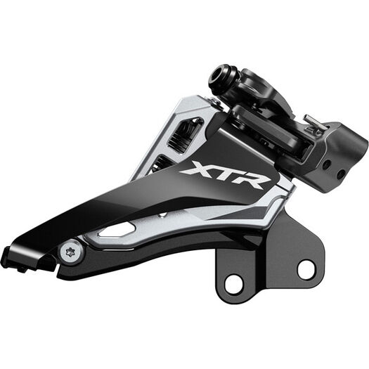 SHIMANO FD-M9100-E XTR double front derailleur, E-type mount, side swing click to zoom image