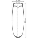 DT SWISS ARC 1400 DICUT wheel, carbon clincher 80 x 17 mm rim, front click to zoom image