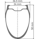 DT SWISS GRC 1100 SPLINE disc brake wheel, carbon clincher 50 x 24 mm, 700c rear click to zoom image