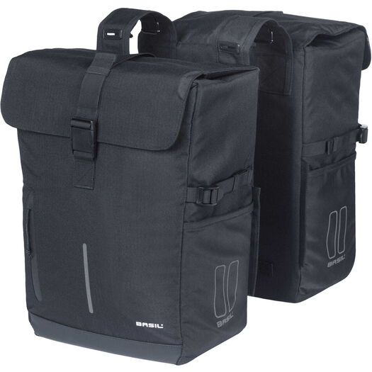 BASIL Move double bicycle bag, 30L, blac click to zoom image