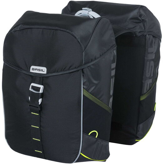 BASIL Miles double bag, 34L, black lime click to zoom image